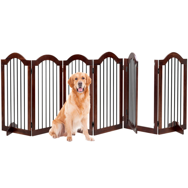 Barrière pour animaux pliante 6 portes H 36 po x l 144 po avec porte pour escaliers, 36"H x 144"W