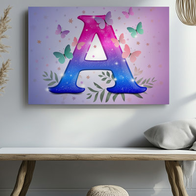 Reproduction d'art sur toile, "Une lettre vibrante surdimensionnée" avec un dégradé éblouissant