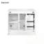 Meuble-lavabo avec lavabo en céramique, tablette réglable et 3 tiroirs-501250671
