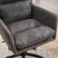 Cuir artificiel, similicuir, base noire, réglable en hauteur, convient au bureau, à la chambre à coucher, à la coiffeuse et à d'autres environnements. Une chaise de bureau. Gris-129409848-129409849