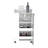 Baltimore Bar Cart with Casters, Glass Door and 2-Side Shelf