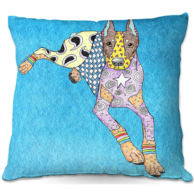  Coussin Couch Doberman, 16 po x 16 po, Melon d'eau