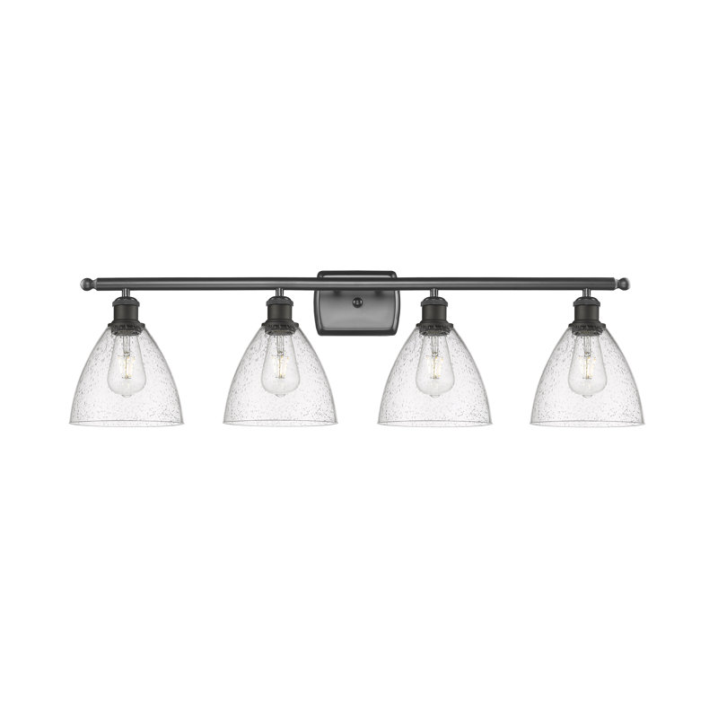 Éclairage pour meuble-lavabo 4 lumières Shauna, Incandescente, Bronze huilé
