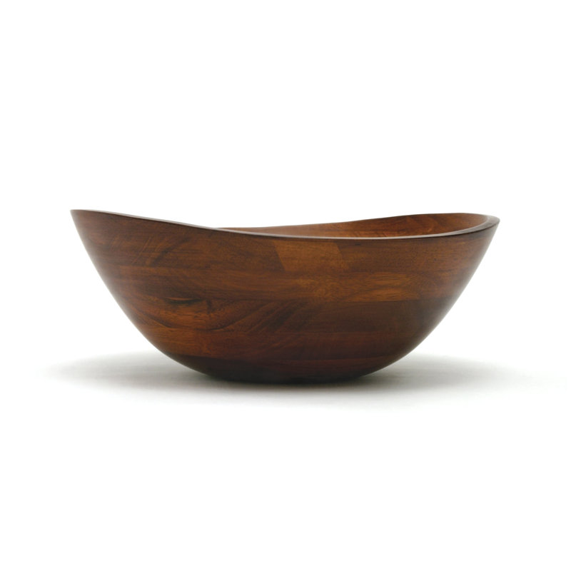 Cherry Matte Finish Wavy Rim Bowl, Large