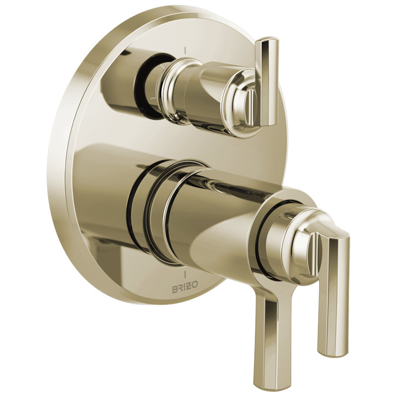 Levoir® TempAssure® Thermostatic Valve with Integrated 3-Function Diverter Trim, Polished Nickel