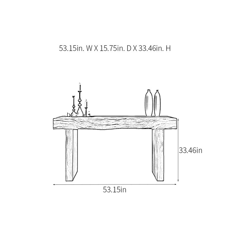 Krafick, H 33,46 po x l 53,15 po x P 15,75 po