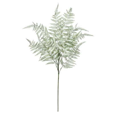 33" Artificial Frosted Fern Leaf Stem