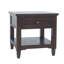 Table de bout carrée 24 po avec tiroir et étagère de rangement Grishe-2117685542