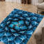 Tapis doux non tissé exquis avec des motifs floraux complexes dans des teintes vibrantes pour un décor élégant