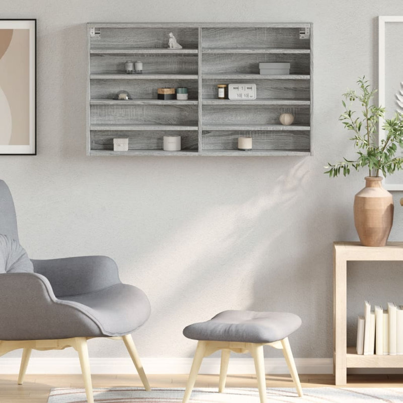 Armoire murale en bois d'ingénierie vidaXL, 100 x 15 x 58 cm, Chêne sonoma