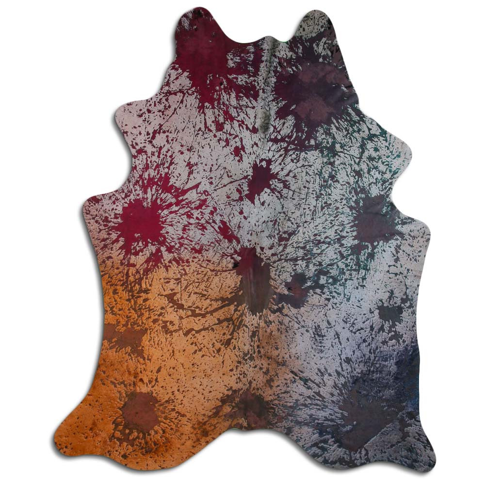 Foundry Select ACID WASHED HAIR ON Cowhide RUG DISTRESSED COLORFUL 3 ...