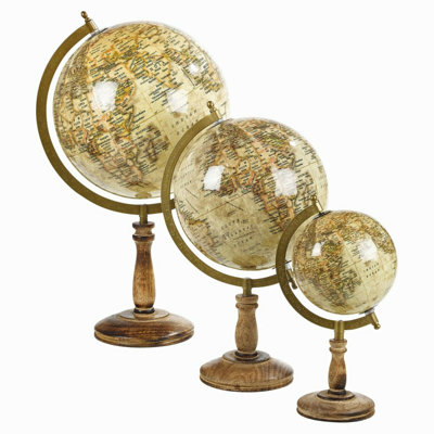 Wood Tabletop Globe