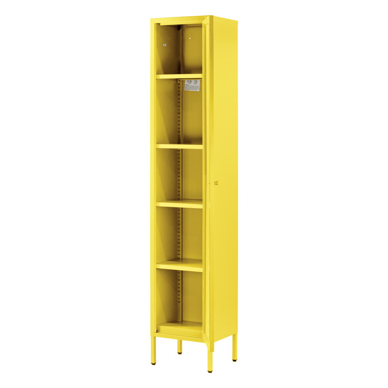 Armoire de rangement à 4 tablettes Kyoung, Yellow