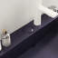 Bathroom Vanity Ceramic Basin 24" - Purple Rectangular Sink, Freestanding Console, White, Modern Scandinavian, Robust Iron Shelf, Assembly Is Manageable Easily & White Glossy, With Trunk Unit-1060620971-1060620970