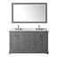 Ensemble de meuble-lavabo double 60 "avec miroir Avery-97812918-97812923