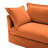 Of 2 Orange Chenille Armchairs With High - Back Pillows, Spacious Seating And Natural Stitching For Home Seat In Orange, Soft Removable Slipcovers Comfortable Relaxing