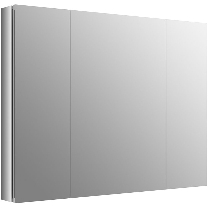 Verdera 40" W x 30" H Aluminum Medicine Cabinet with Adjustable Magnifying Mirror and Slow-Close Door