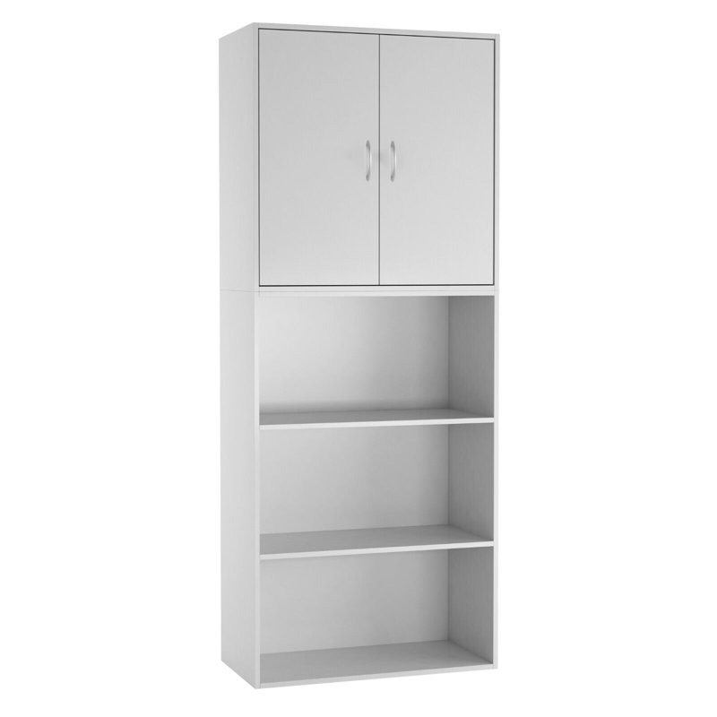 Nochur 170cm H x 60cm W Solid Wood Standard Bookcase, White