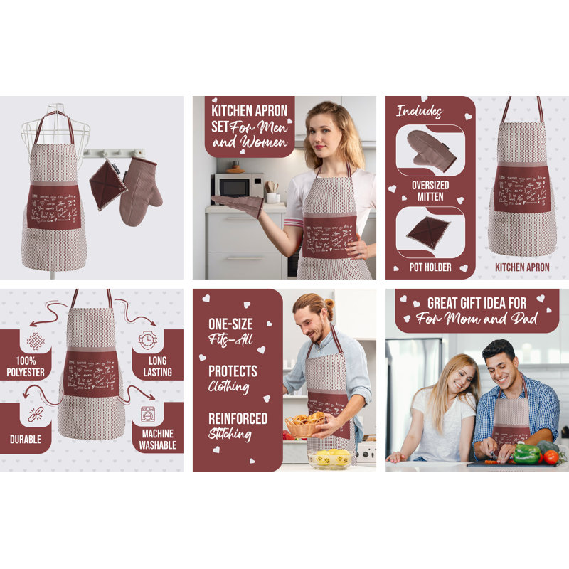 Ensemble de tablier de cuisine pour celui que vous aimez - grand cadeau 