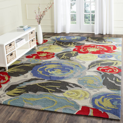 Doyle Hand Hooked Performance Floral Rug