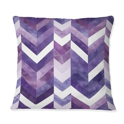 Coussin mauve Mid-Century Chevron II