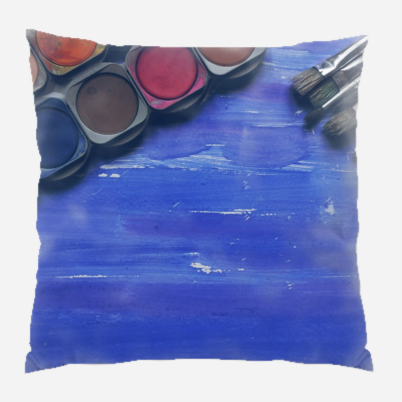 Housse et insert de coussin extérieur carré Binion Art, Microsuède, Intérieur