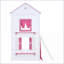 Lit simple superposé Pinewood Playhouse Tente rose + blanc