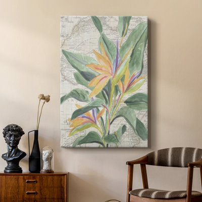 Map Flora II -Custom Wrapped Gallery Cavas