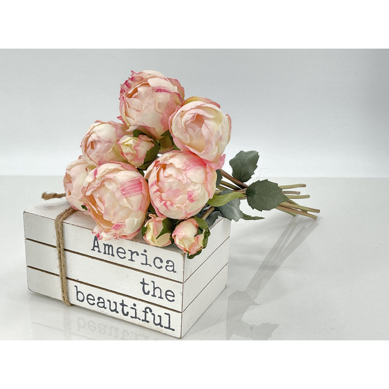 Dried Look Peonies | 9 Stems Artificial Wedding | Home Decoration | Gifts | Decor Floral Flowers, Pink
