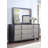 Roselyne Rectangle Mirror in Black and Silver