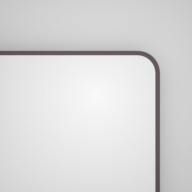 Miroir mural Leyat, 60 po x 36 po, Gris