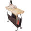 High End Wrought Iron Accent table with Cream Travertine top with Chisel Edge
