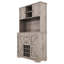 Buffet avec 2 tiroirs, rangement pour le vin et le verre, pour la cuisine, les armoires à tablettes en chêne, la salle à manger,