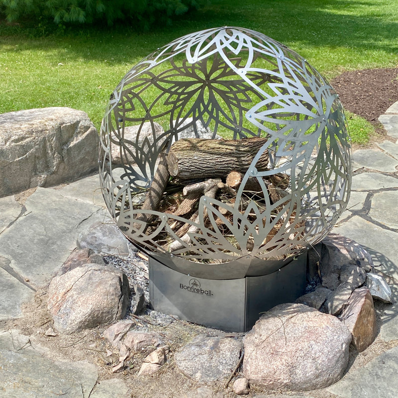 Gawlas Sphere Smokeless Fire Pit, 30" H x 24" W x 24'' D