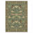 Aura Floral Modern Machine Washable Green / Red / Yellow Indoor Area Rug with Non-Slip Backing-763283869