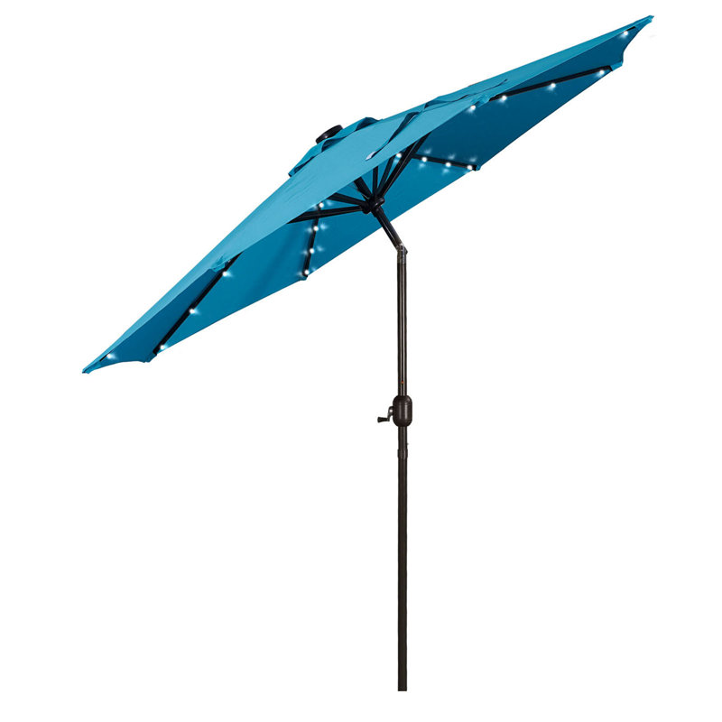  Parasol de marché 9 pi, Turquoise, H 90,6 po x l 108 po x P 108 po