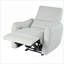 Fauteuils inclinables, fauteuil inclinable à dégagement zéro avec ports USB et Type-C, fauteuil électrique en cuir PU pour petits espaces | Gris clair | Polyuréthane