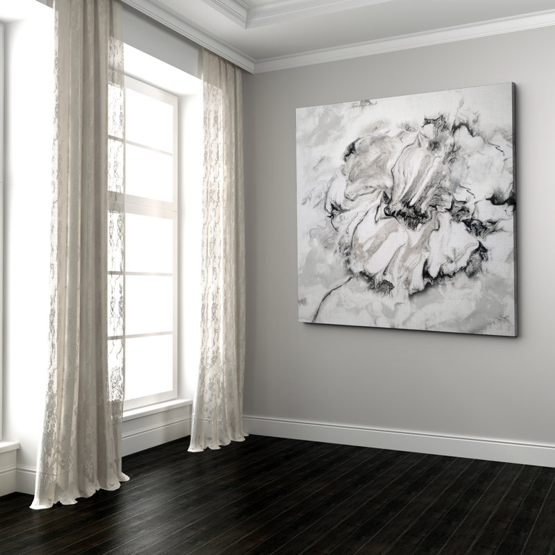 « marble fleur i », peinture, H 40 po x l 40 po x P 1,5 po, Toile tendue