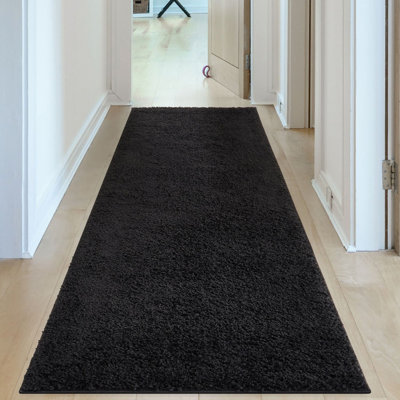Myshaggy Collection Rugs Solid Design in Black