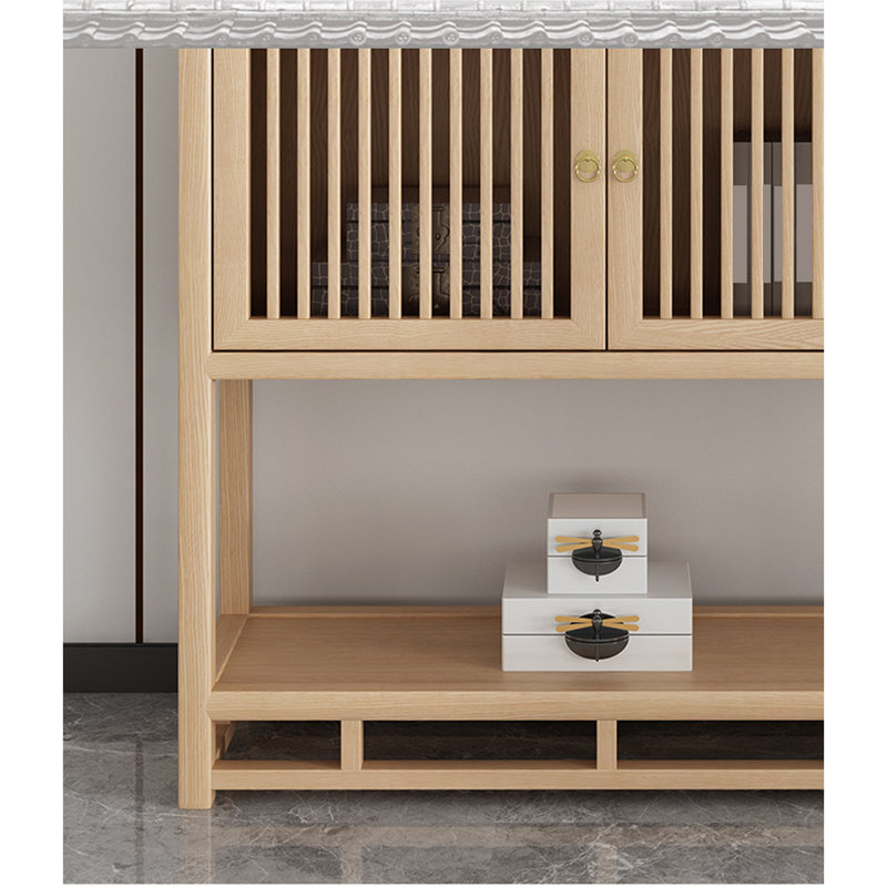 Armoire d'appoint multifonctionnelle Zen, Brun orangé