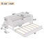 Simple avec bibliothèque intégrée avec tablettes de rangement et petit escalier, rails de sécurité de haute qualité et lit gigogne, finition blanche-1984364919-1984364680