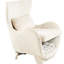 Chaise pour animal 2 en 1 en velours blanc avec esthétique Mid-Century et courbe ergonomique pour le décor de la chambre à coucher-852289879