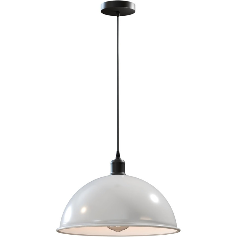 1 - Light Dome Pendant, White