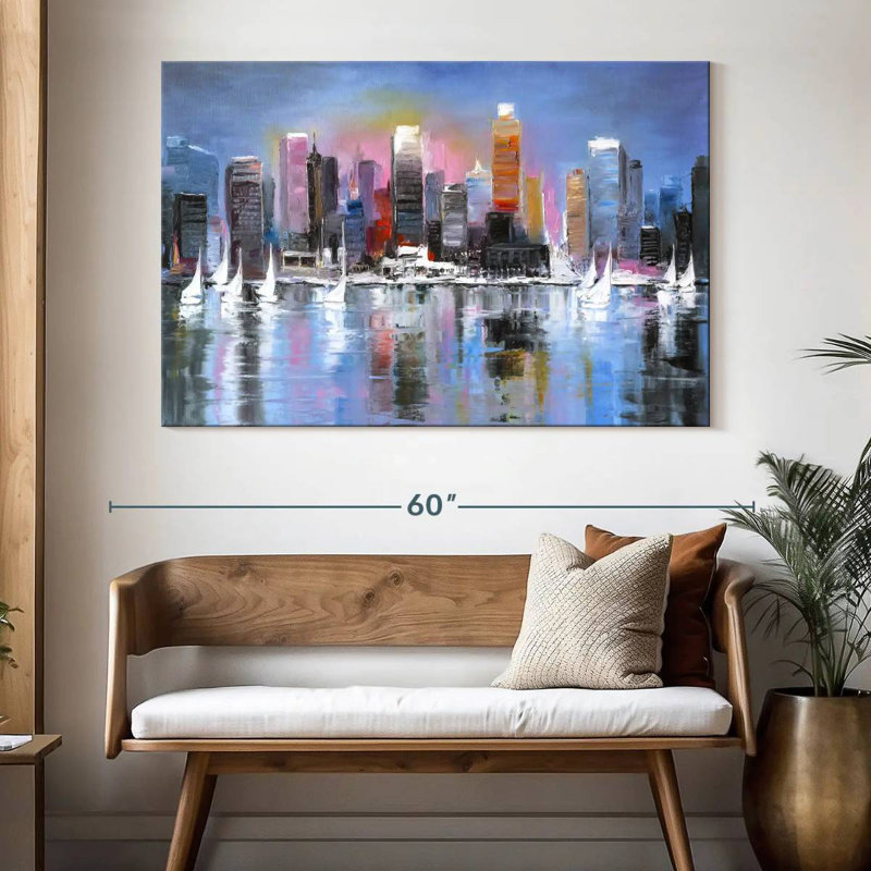 Avery City Waterfront, 34" H x 51" W