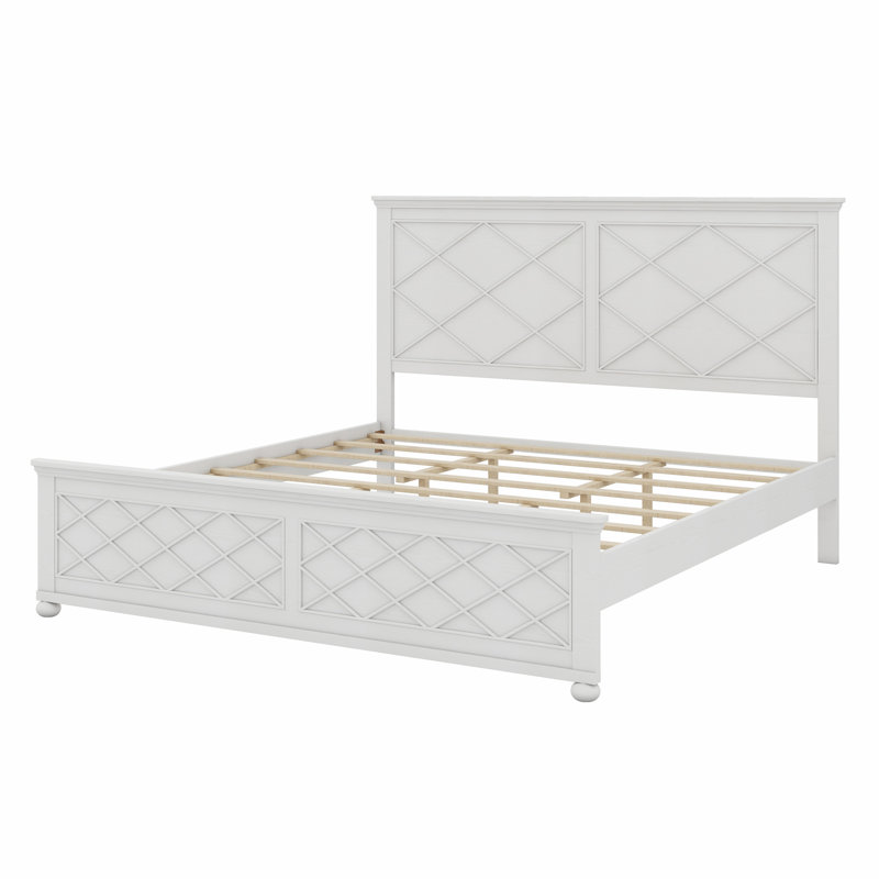 Solid Wood Bed Frame, King