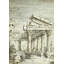 «Capriccio; a Ruined Classical Temple» par Canaletto - Art mural sur toile tendue avec châssis-1634286964