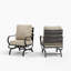 Chaise longue berçante en métal avec coussins Argirios (ensemble de 2)-98141738