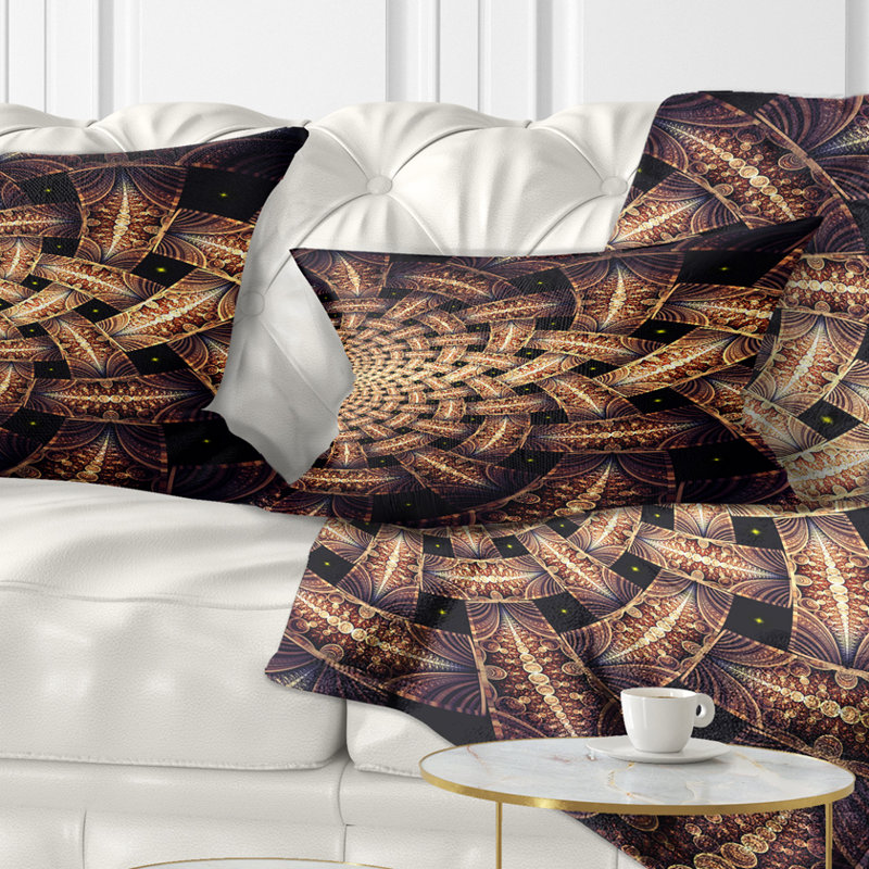 Coussin lombaire à motif floral fractal
