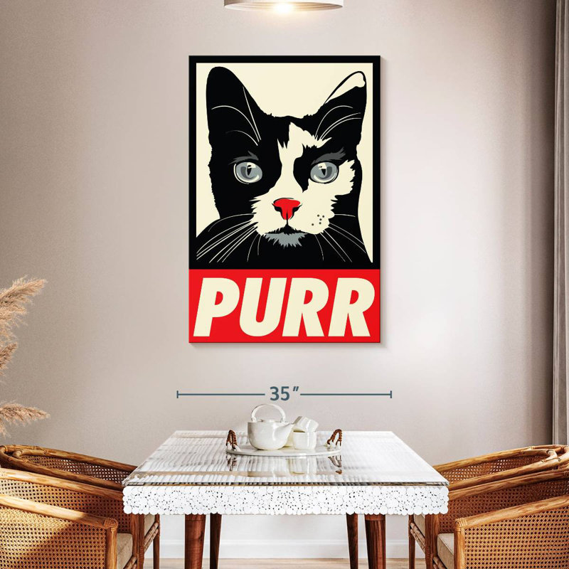Brampt Purr Propaganda, 48" H x 32" W
