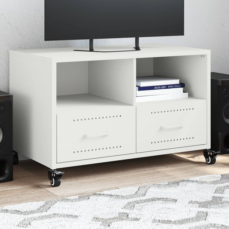 Alayza Unfinished TV Stand for TVs up to 24", Mustard, 100.5cm